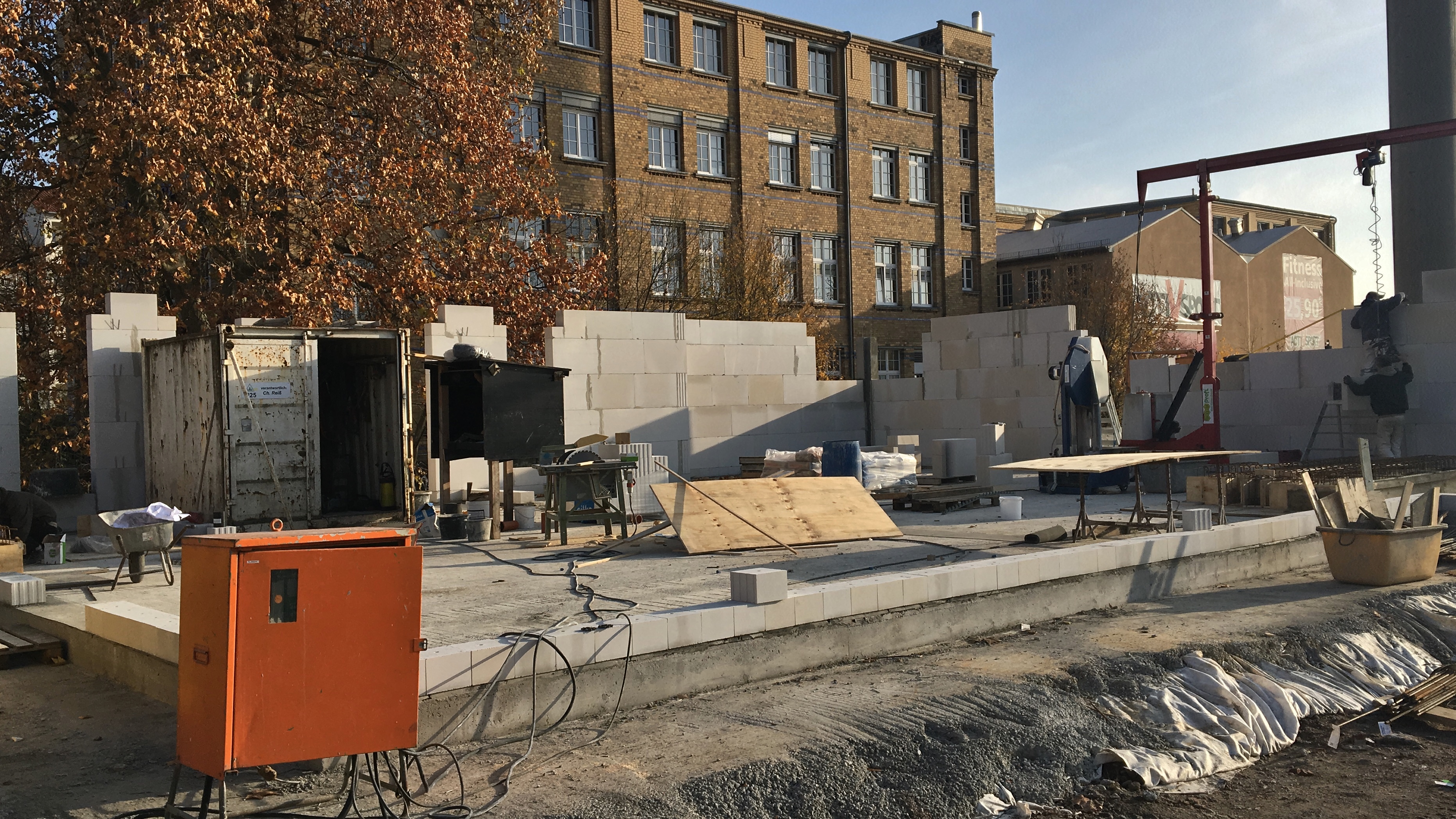 Rohbau Außenwand 25.11.16